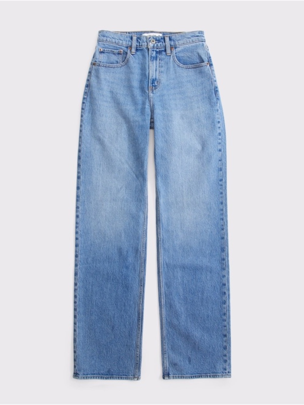Abercrombie & Fitch High Rise Straight Leg Jeans Size 10 Vintage Wash